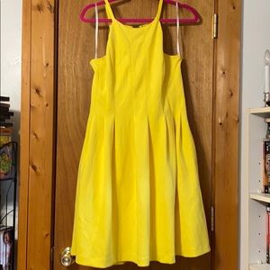 Calvin Klein scuba yellow dress